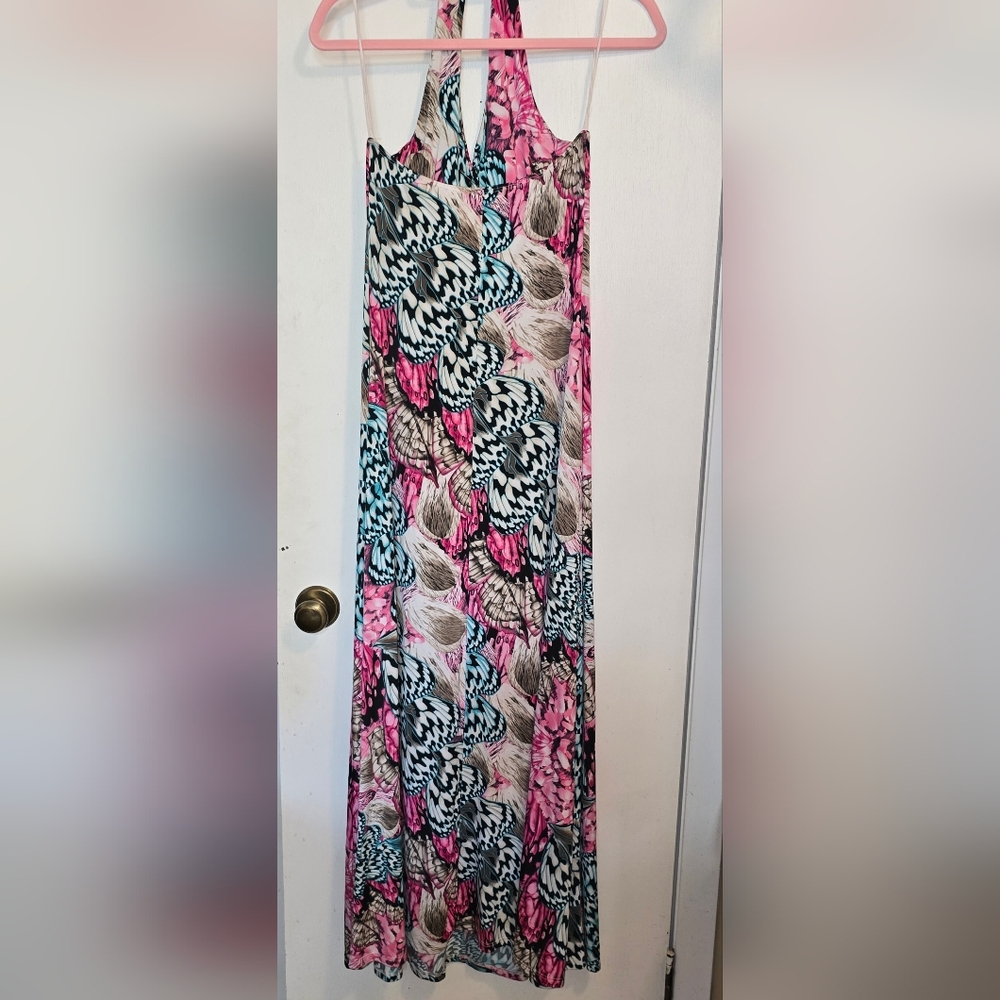 Body Central Pink Maxi A-Line Skirt Resort Wear